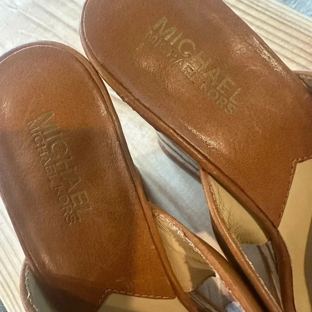 Michael Kors Leather Platform Wedges size 9.5 - Picture 2 of 8